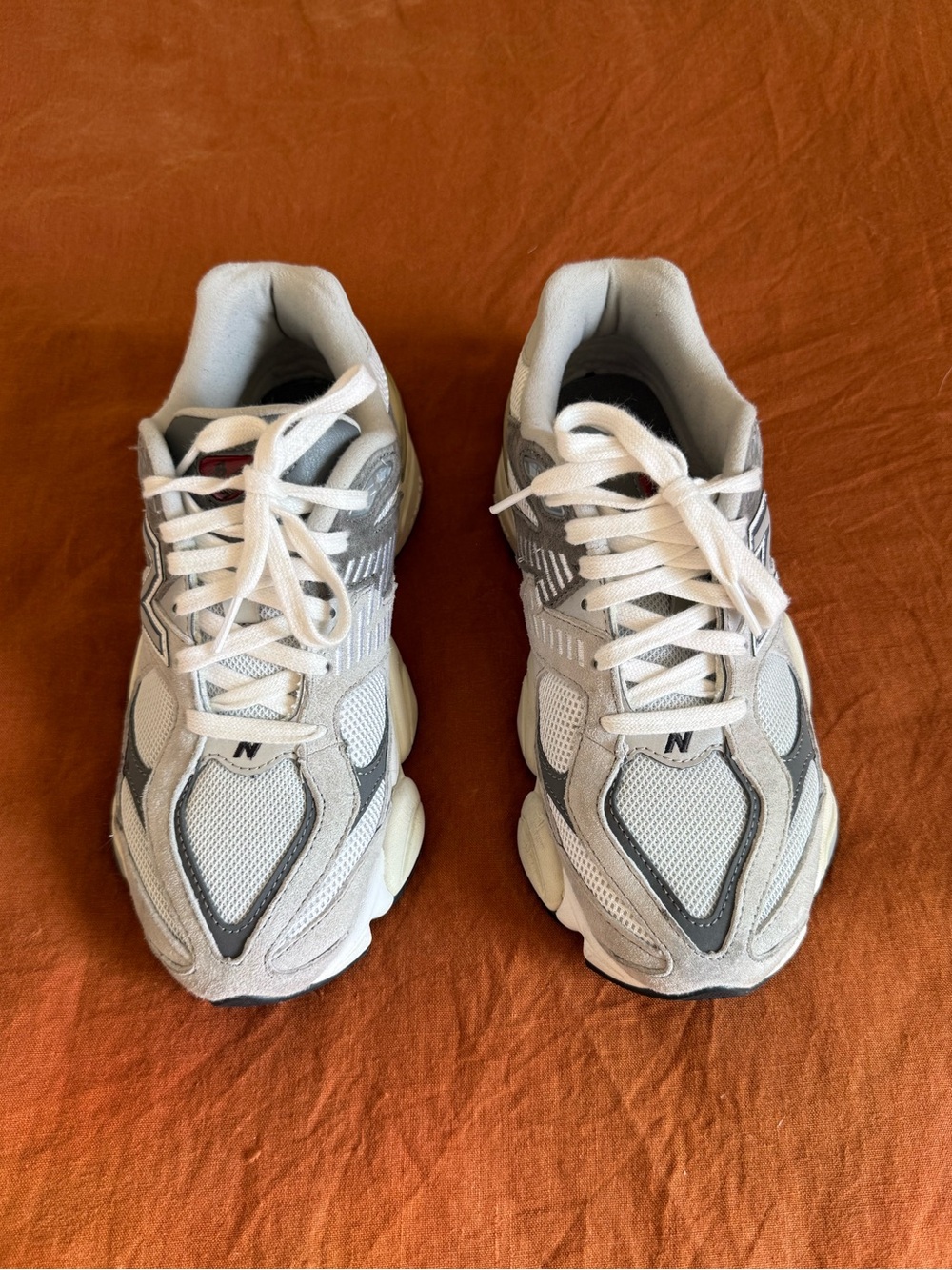 New Balance 9060 Light Gray and White